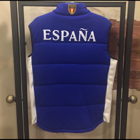 Polo by Ralph Lauren Blue & White Quilted Puffer Vest with Embroidered Crest - Picture 4 of 4